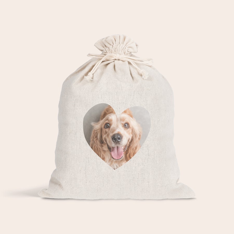 Personalized drawstring gift bag, another example