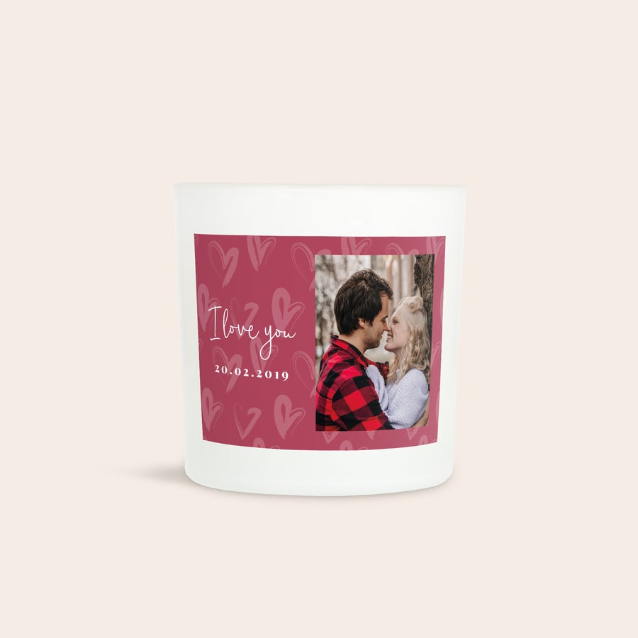 Glass photo candle holder as a home decor gift