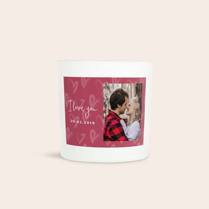 Glass photo candle holder as a home decor gift