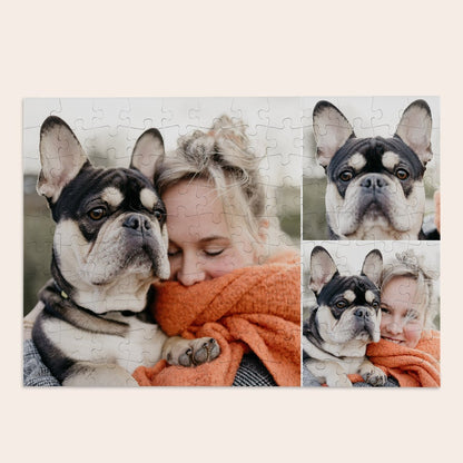 Personalized 120-piece photo jigsaw puzzle gift by Giftaty, lifestyle view