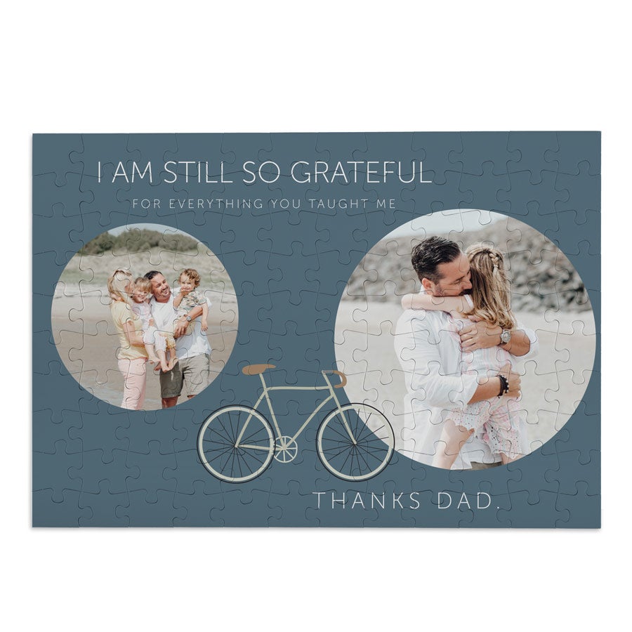 Personalized Father's Day photo jigsaw puzzle gift by Giftaty, alternate view