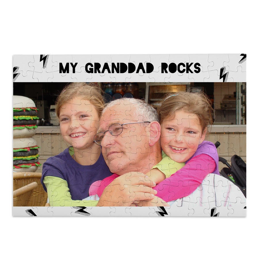 Personalized Father's Day photo jigsaw puzzle gift by Giftaty, design example