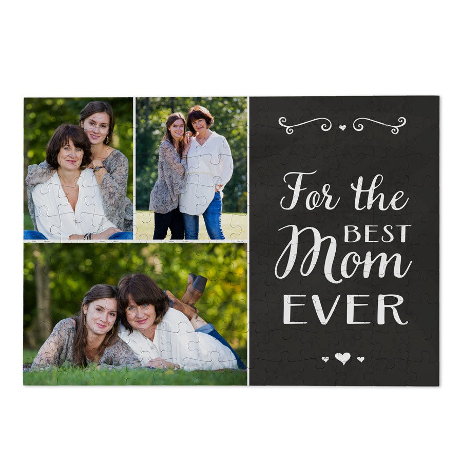 Personalized Mother's Day photo jigsaw puzzle gift by Giftaty, alternate view