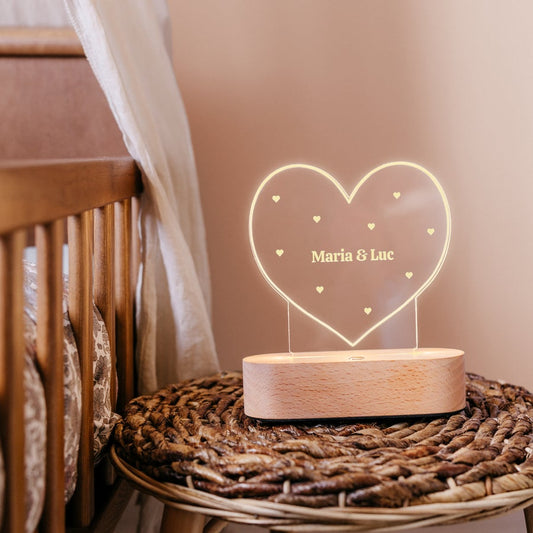 Personalized heart shaped name LED light gift by Giftaty