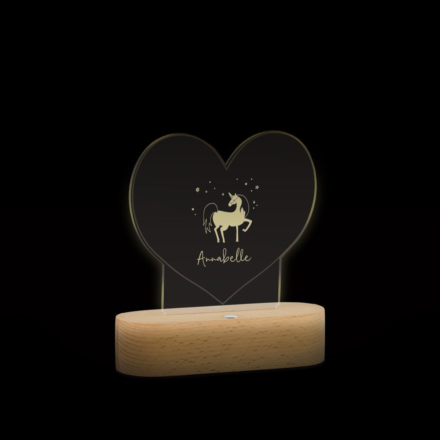 Custom heart acrylic light gift, another example design
