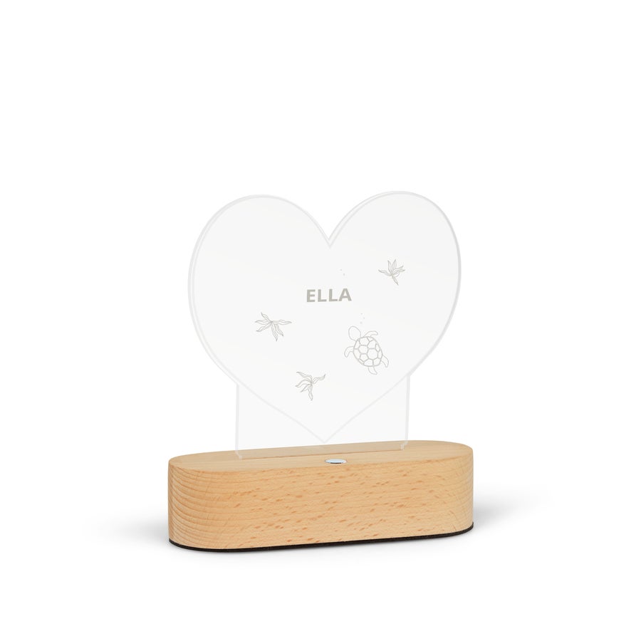 Heart name light gift by Giftaty, additional example