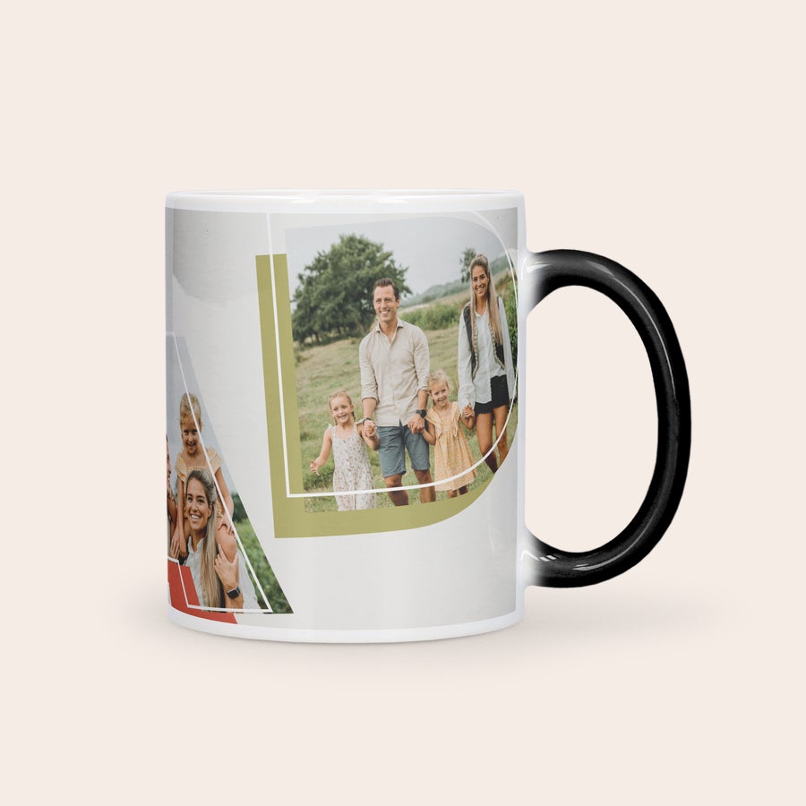 Personalized magic heat-reveal mug gift by Giftaty, close-up detail