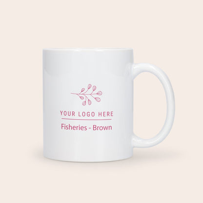 Personalized white ceramic photo mug gift by Giftaty, side view