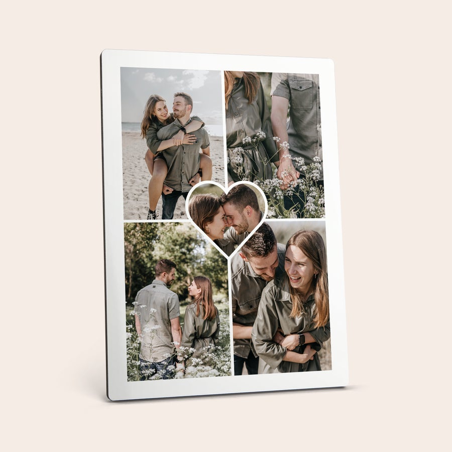 Personalized photo stand with easel gift by Giftaty with a custom photo