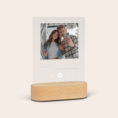 Personalized song design photo LED light gift by Giftaty with custom photo