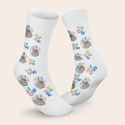 Pair of personalized socks with full colour photo print on both socks
