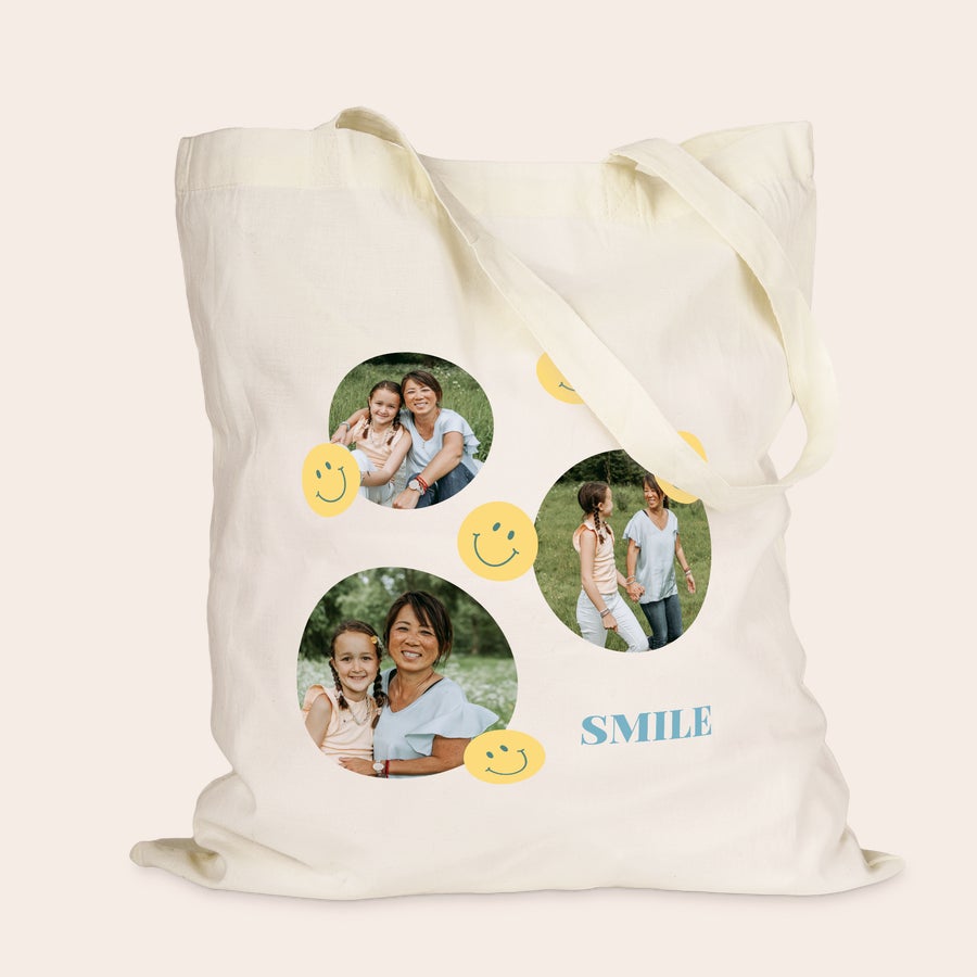 Natural cream cotton tote bag, further design idea, customized with a name, photo or logo print