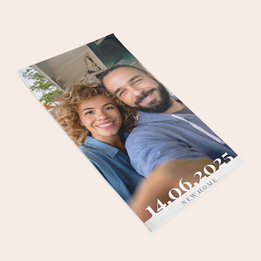 Personalized photo towel gift example for family and kids