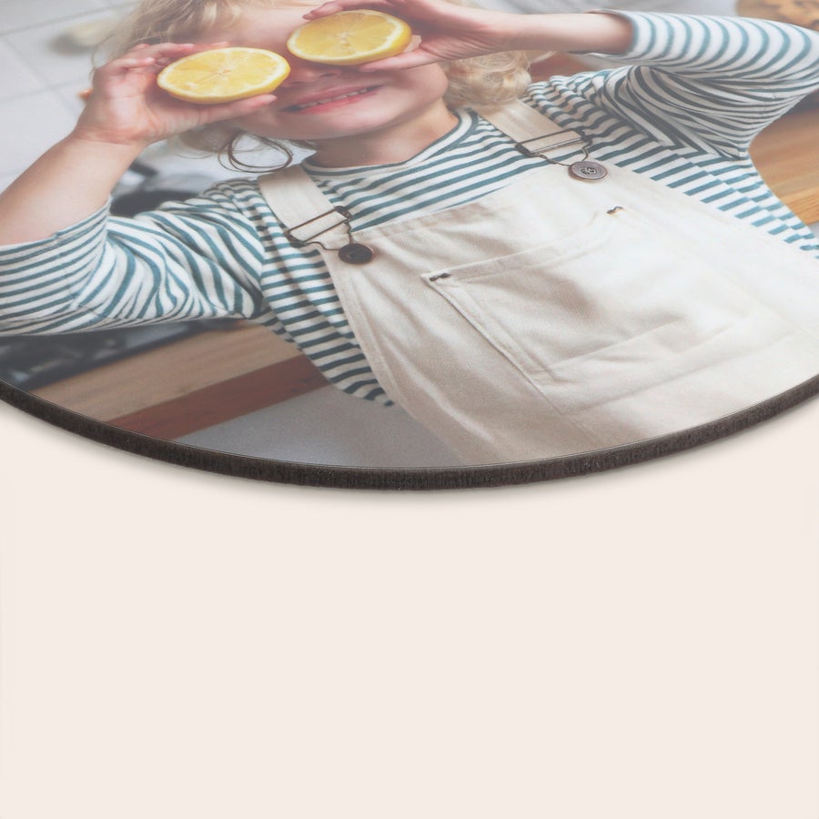 Custom round wall art panel printed in full colour