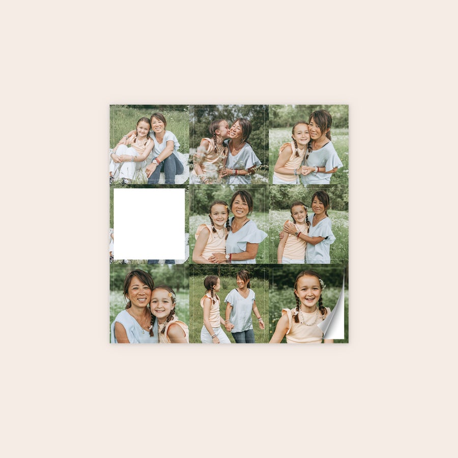 Personalized photo stickers, example design