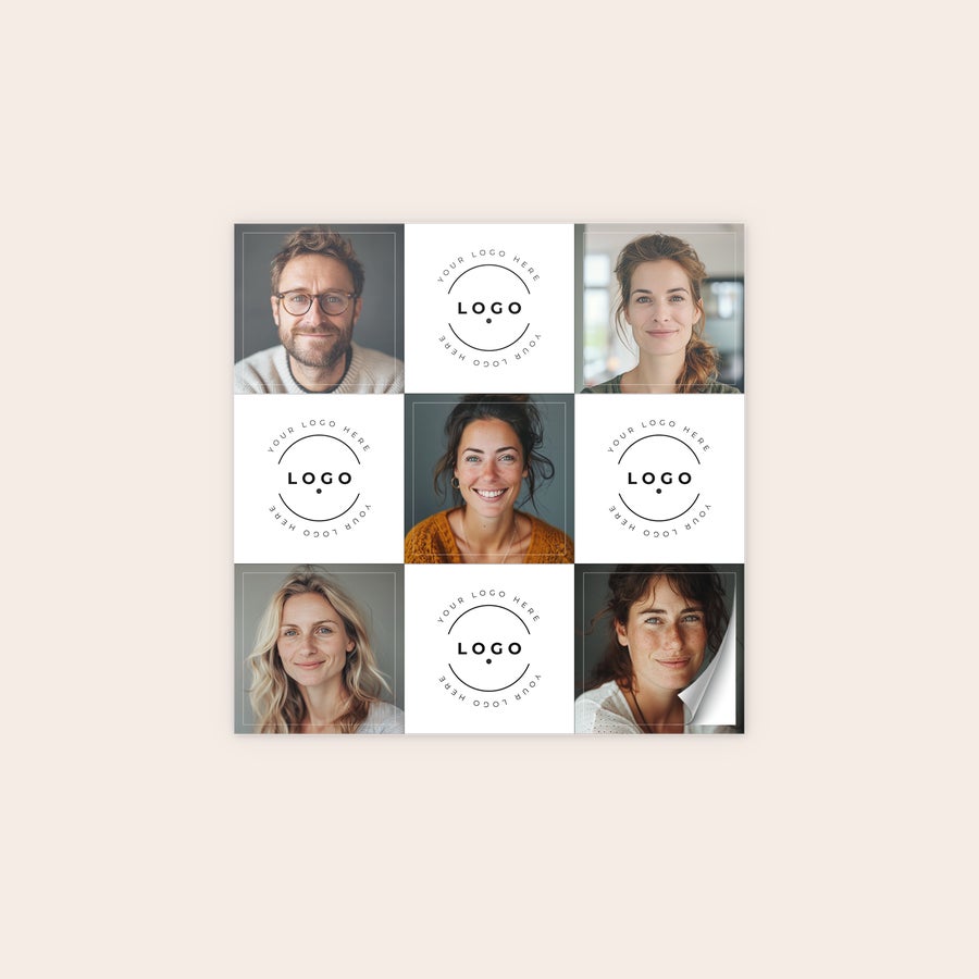 Personalized photo stickers, another example design