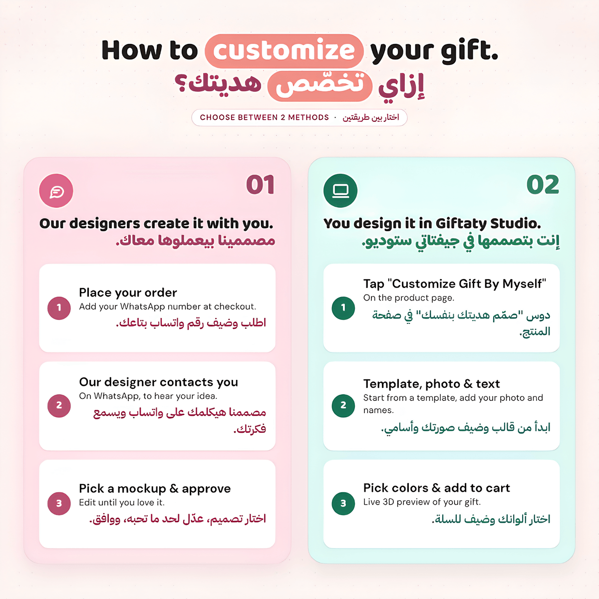 Printed QR Message Card - Giftaty